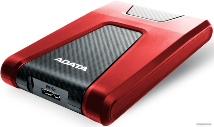 Жесткий диск A-Data USB3.0 1TB AHD650-1TU31-CRD HD650 DashDrive Durable 2.5" красный