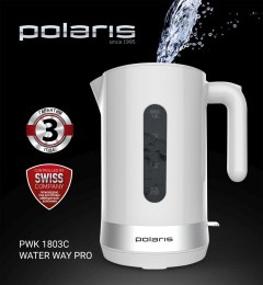 Чайник электрический Polaris PWK 1803C, 1.8л, пластик