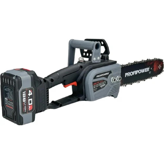 Аккумуляторная бесщеточная цепная пила PROFIPOWER MKGSH-20V 20В,Li-ion-2шт, 2.0Ач, 20см, 8",2шт-цепи,45 звеньев, 0-4800 об/мин, З/У, в коробке [E0216M1]