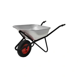 Строительная тачка с пневмоколесом БИЗОН одноколесная, 110 л / 250 кг 13809 Черный