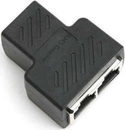 VCOM CT252S Разветвитель RJ-45 8P8C F --2 x 8P8C F ,FTP, ABS пластик, кат. 5e