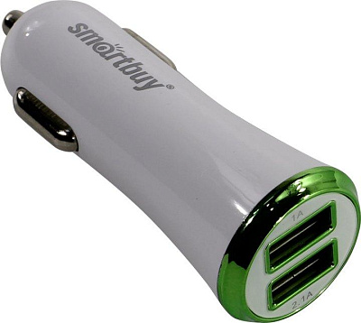 Автомобильное зарядное уст-во Smartbuy TURBO SBP-2021 USB (Вх.12-24V Вых.5V 15W 2xUSB)