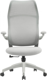 Кресло Cactus CS-GMC505-GY, сетка/ткань, до 100кг, откидные подлокотники,  серый