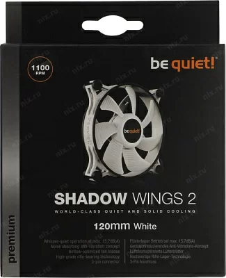 Вентилятор be quiet! BL088 Shadow Wings 2 (3пин 120x120x25мм 15.7дБ 1100об/мин)