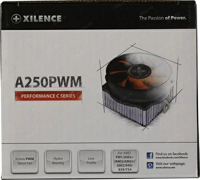 Охладитель XILENCE XC035 (4пин AM2+-FM1 17.8-32дБ 1000-2800об/мин Al)