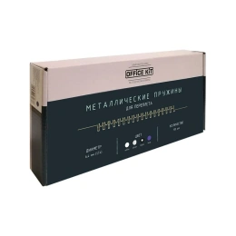 Металлические пружины для переплёта Office Kit D 6.4 мм 1/4 белые упаковка 100 шт OKPM14W