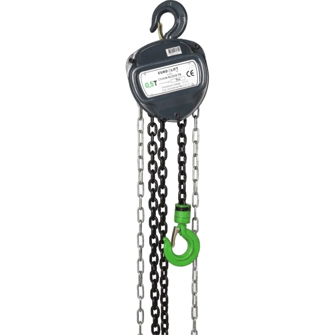 Ручная цепная таль ТВ - 0.5тн, 9.0м EURO-LIFT 00001042 ТРШ 0,5/9