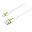 LDNIO LS572/ USB кабель Lightning/ 2m/ 2.1A/ медь: 86 жил/ White&Green