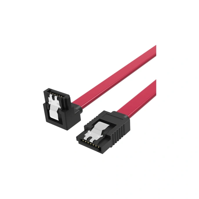 Кабель Vention SATA 3 M/SATA 3 M, угол 90, с защелками, красный - 0.5 м KDDRD