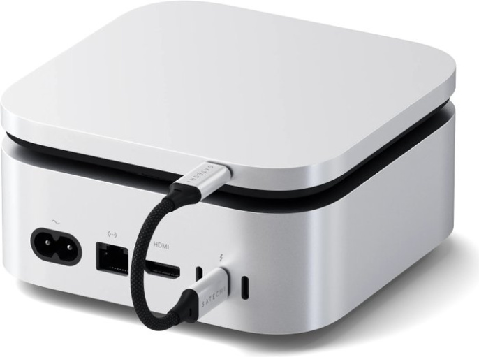 Внешний корпус для SSD Satechi USB4 NVMe SSD Enclosure For Mac mini M4 Up To 40Gbps Up To 8TB. Цвет: серебристый (ST-EU4SNSS)