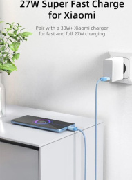 Кабель USB A CABLETIME CAP1H (CT-AMCM6A-PBW1) 1 м, черный, USB-A на USB-C для быстрой зарядки смартфонов