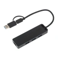 Концентратор VENTION OTG USB-C+USB 3.0 / 4xUSB 3.0 порта Черный - 0.15м. CHTBB