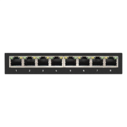 Exegate EX298694RUS Коммутатор неуправляемый ExeGate EDGS-1008D 8-портовый гигабитный UTP 10/100/1000 Base-T, металлический корпус, с функцией энергосбережения Green Ethernet Technology , настольный