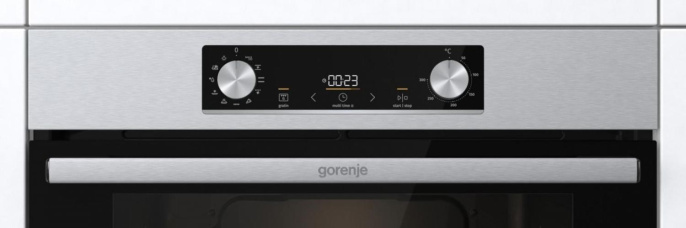 Духовой шкаф электрический Gorenje BO6735E05X,  77л,  дверца с 2 стеклами,  нержавеющая сталь