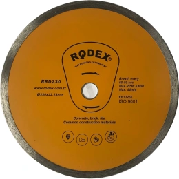 Диск алмазный Rodex по керамике 230х2.4х22.2 мм Bull RRD230