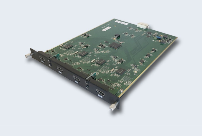 TNTV/TNT MMS-4O-HDMI Карта интерфейсная, HDMI+AUDIO, 4 внешних выходных порта: HDMI+MINIJACK, интегрированный конвертер видеоразрешений/scaler;для коммутаторов серии MMS-xxxxIPB