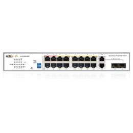 Wi-Tek WI-PCES218GF, настраиваемый PoE 250Вт, 16FE PoE + 2 Combo GE/SFP, Easy Smart