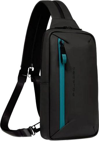 Рюкзак слинг Piquadro Corner 2.0 CA6466C2OW/N черный полиэстер