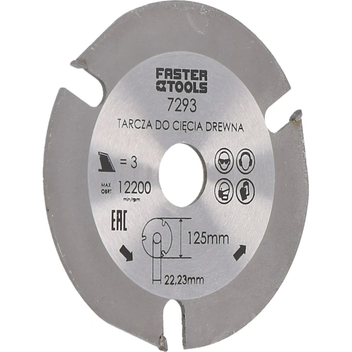 Диск пильный по дереву 125x22.2 мм FASTER TOOLS 7293