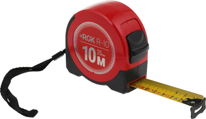 Рулетка строительная RGK R10,  10м x25мм [774918]
