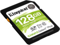 Карта памяти SDXC UHS-I U3 Kingston Canvas Select Plus 128 ГБ, 100 МБ/с, Class 10, SDS2/128GB,  1 шт., без адаптера