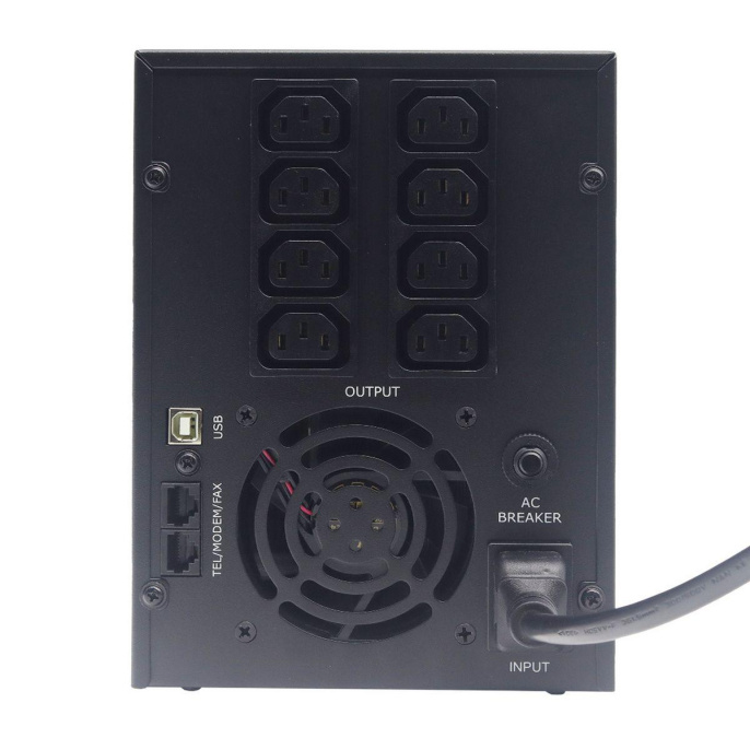 Источник бесперебойного питания ИБП Raskat HIL-3000VA 3000VA, 1800Вт, 8xIEC320, LCD, USB type-B, 2xRJ-45