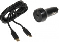 Автомобильное зарядное устройство HAMA H-183327, USB-C, USB-C, 18Вт, 3A, черный [00183327]