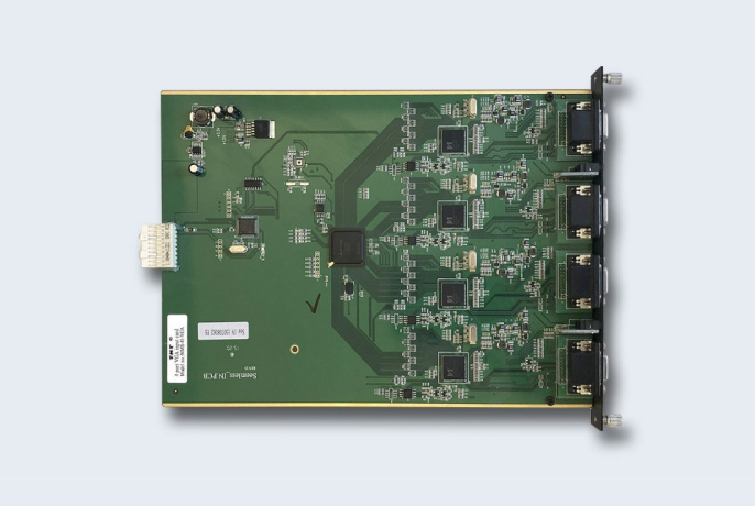 TNTV/TNT MMS-4O-VGA Карта интерфейсная, VGA+AUDIO, 4 внешних выодных порта: HD-DB15, интегрированный конвертер видеоразрешений/scaler;для коммутаторов серии MMS-xxxxIPB