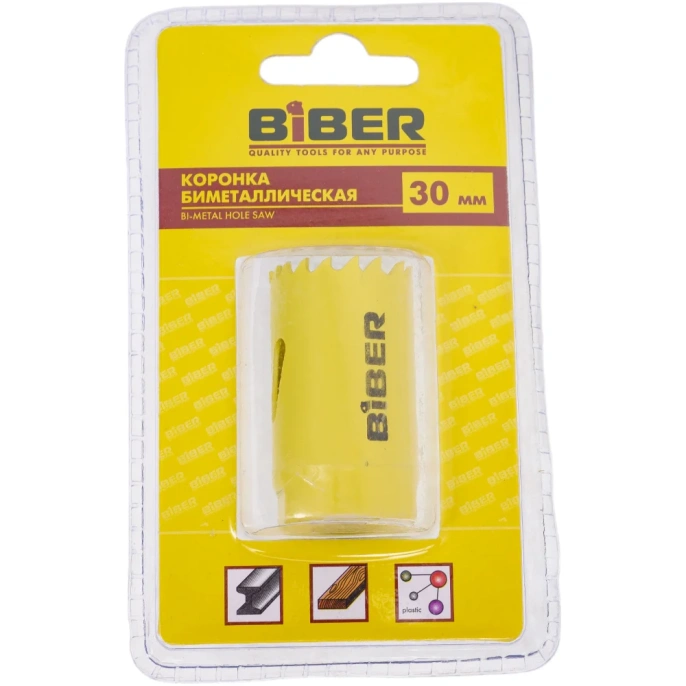 Пила кольцевая Bi-Metall 30 мм Biber 75730 тов-073113