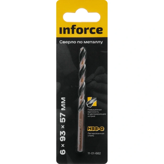 Сверло по металлу HSS-G 6х93х57 мм Inforce 11-01-682
