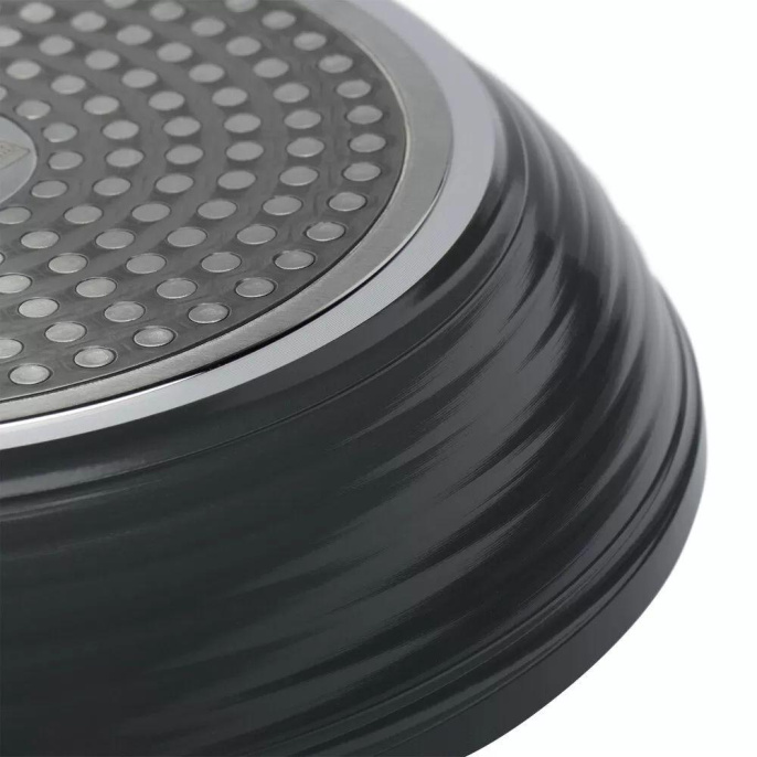 Сковорода Polaris Canto 28F круглая 28см покрытие: Pfluon ручка несъемная без крышки серый 019127