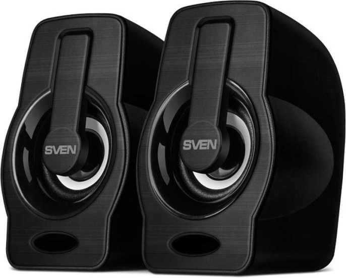 Колонки Sven 255, 2.0, черный [sv-020149]