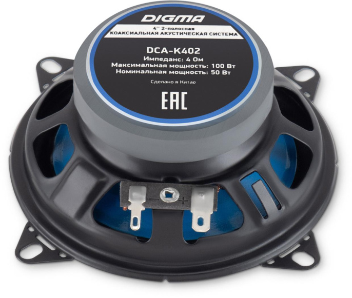 Колонки автомобильные DIGMA DCA-K402,  10 см (4 дюйм.),  комплект 2 шт.