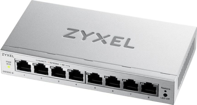 Коммутатор ZyXEL GS1200-8V3-EU0101F, управляемый