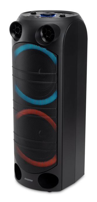 Музыкальный центр Digma D-MC1720, 80Вт, с караоке, Bluetooth, FM, USB, micro SD, черный