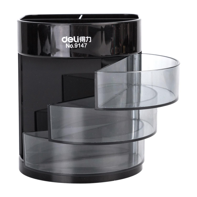 Настольный набор Deli E38253, 12 предметов, черный