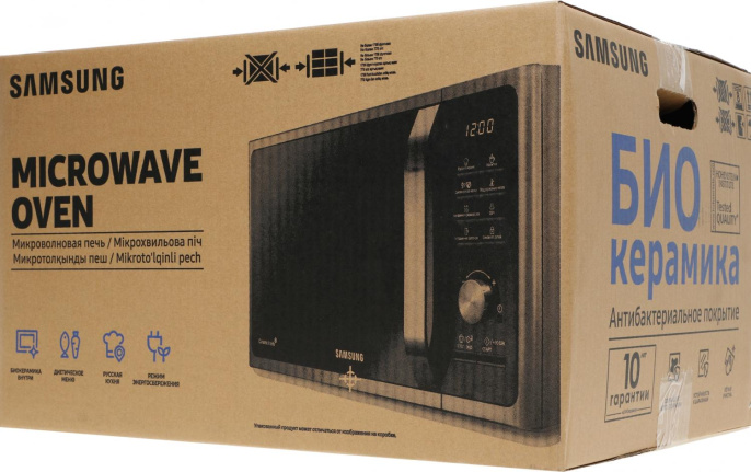 Микроволновая печь Samsung MS23F302TAK/BW, 800Вт, 23л, черный