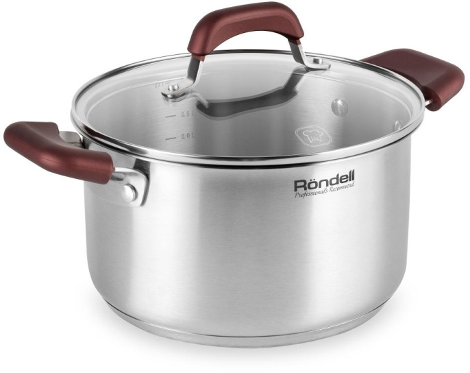 Кастрюля Rondell Bojole RDS-737 5.6л. d 24см с крышкой стальной