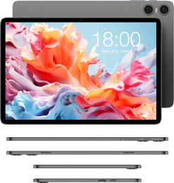 Планшет Teclast P30T A523 1.8 8C RAM4Gb ROM128Gb 10.1" IPS 1280x800 Android 14 серый 5Mpix 2Mpix BT WiFi microSD 256Gb 6000mAh 10hr