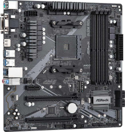 Материнская плата Asrock B450M PRO4 R2.0 Soc-AM4 AMD B450 4xDDR4 mATX AC`97 8ch 7.1 GbLAN RAID+VGA+DVI+HDMI