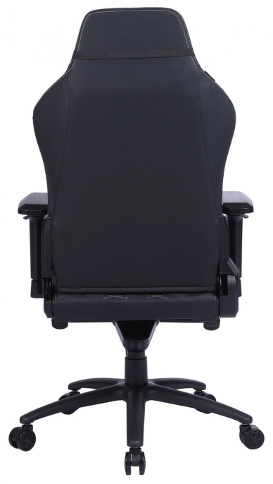 Кресло игровое Cactus CS-CHR-0112BL, экокожа, до 120кг, регулируемые 4D подлокотники,  черный