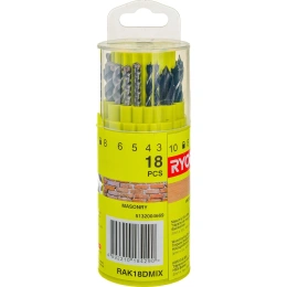 Набор сверл RAK18DMIX 18 шт; 3-10 мм Ryobi 5132004669