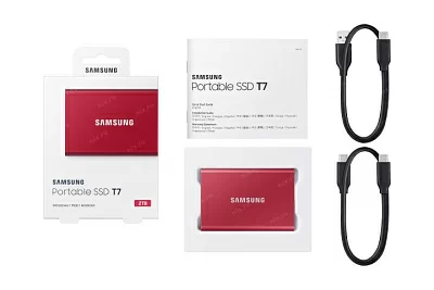 Накопитель SSD 2 Tb USB3.2 Samsung T7 MU-PC2T0R/WW V-NAND TLC