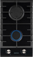 Газовая варочная панель NORDFROST HM 3023 B,  2 конфорки,  закаленное стекло,  черный