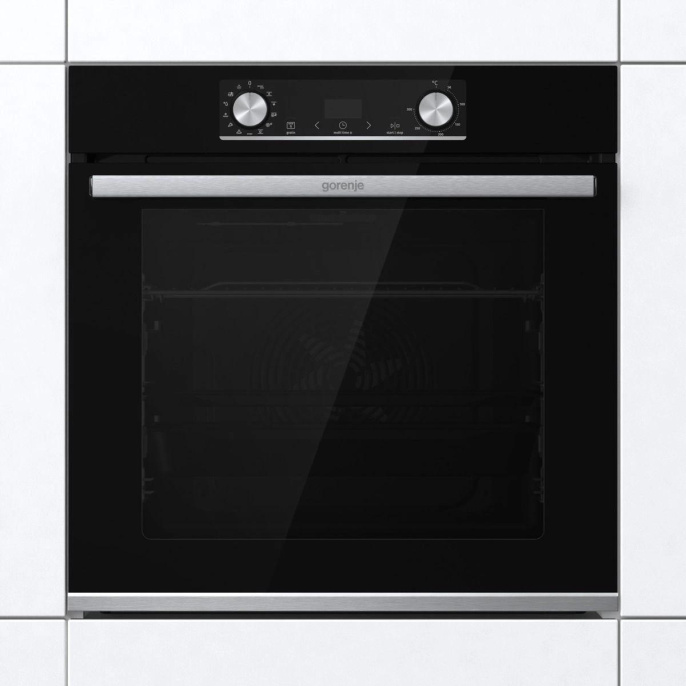 Духовой шкаф электрический Gorenje BOSX6737E09BG,  77л,  дверца с 2 стеклами,  черный