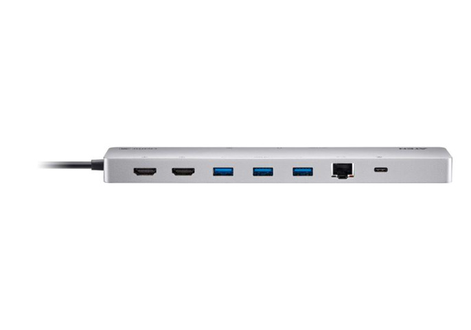 док станция ATEN 8k 4k HDMI Dual Display 11-in-1 USB-C Multiport Dock with USB PD 100W UH3240-AT