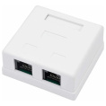 Розетка Rexant (03-0151) комп. RJ45 2 кат.5E UTP бел.