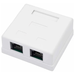 Розетка Rexant (03-0151) комп. RJ45 2 кат.5E UTP бел.
