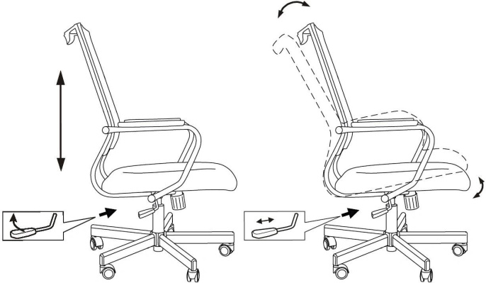 Кресло руководителя Бюрократ CH Balance, сетка/ткань, до 150кг, черный