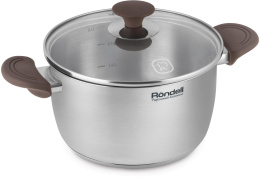 Кастрюля Rondell Coffee Bean RDS-1644 3.2л. d=20см (с крышкой) стальной